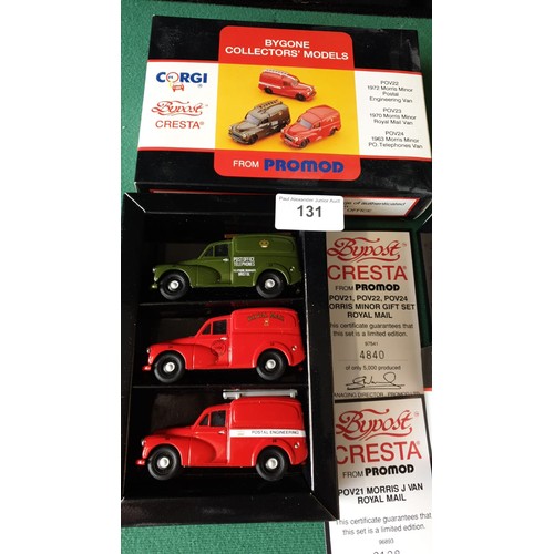 131 - Rare Corgi By Post Cresta Promod 2 Boxed Vehicle Sets With Certificates