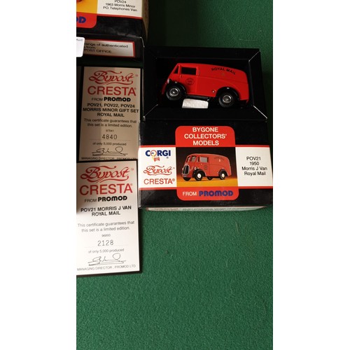 131 - Rare Corgi By Post Cresta Promod 2 Boxed Vehicle Sets With Certificates