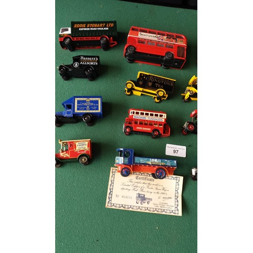 97 - 16 Assorted Models Buses Cars Trucks ect