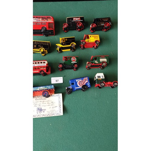 97 - 16 Assorted Models Buses Cars Trucks ect