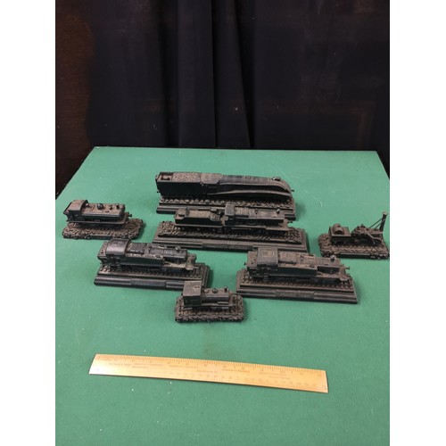 201 - Lot of coal train models includes 4468 mallard etc.
