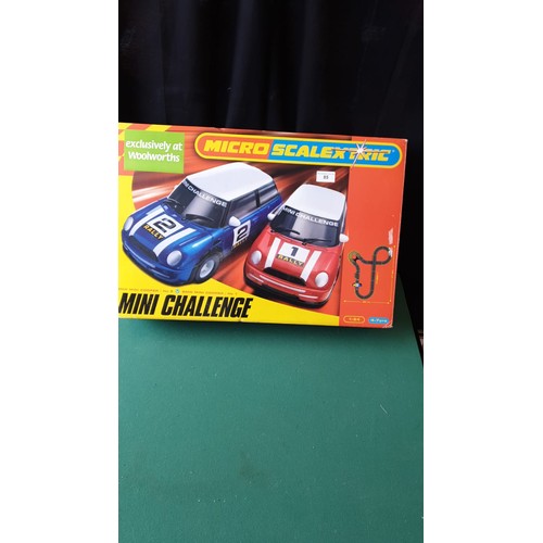 85 - Boxed Mini Challenge scalextric set