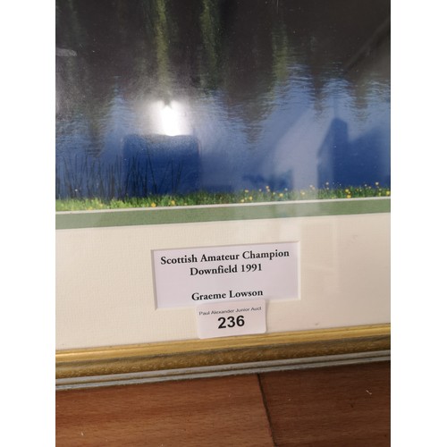 236 - Large Golfer s Scottish ameteur champion down field golf course picture by Graeme lowson.