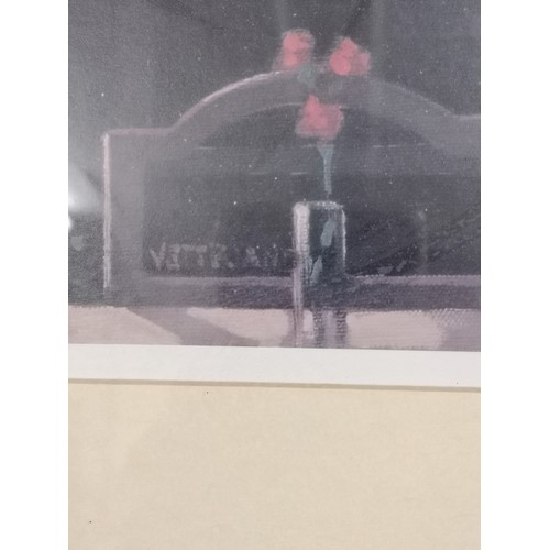 232 - Lady at the bar print signed Vettriano.