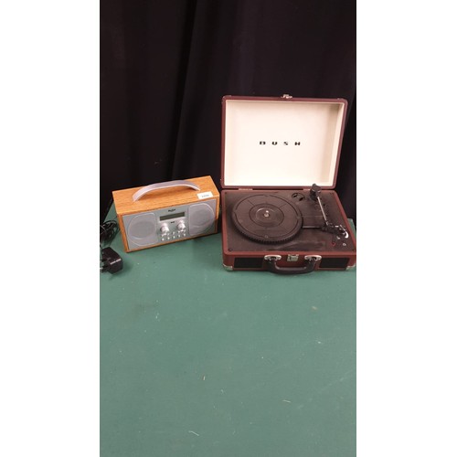 220b - Bush turntable together with Bush radio.