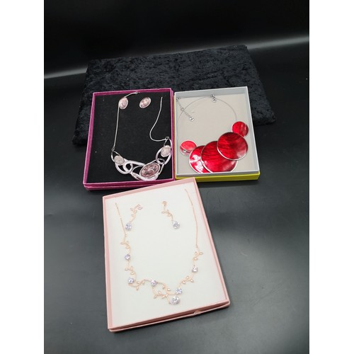 245 - 3 costume statement necklaces.