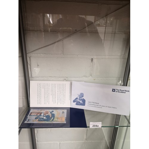 204A - Jack nicklaus £5 note in original packing.