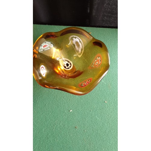 42 - 3 Pieces of art deco Amber glass.