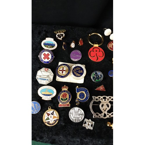 31 - Selection  of enamel badges etc .