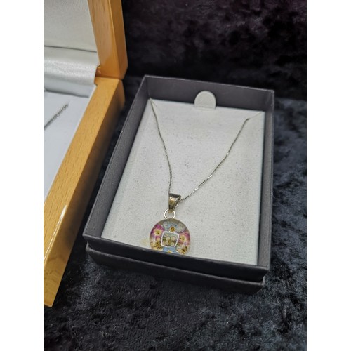 42a - Group of Silver necklaces with pendant s.