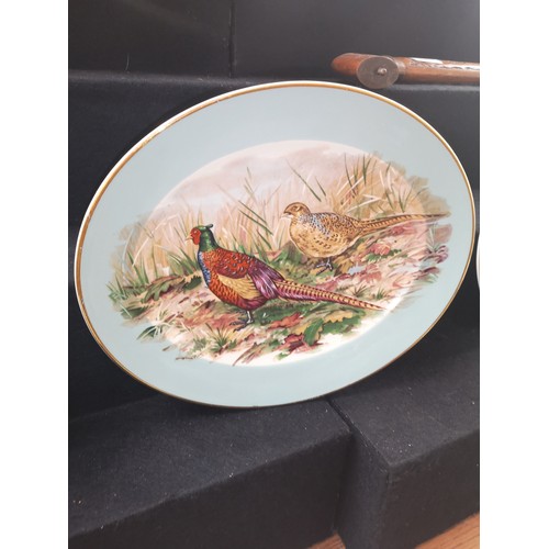 89 - Set of 6 ceramic plates depicting grouse etc .