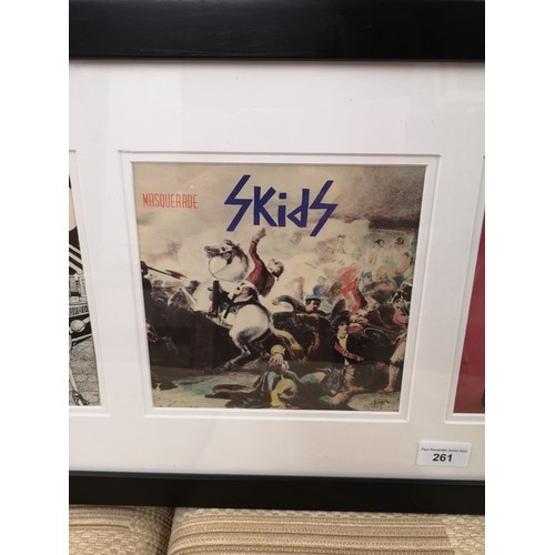 261 - Skids original 4 records framed .