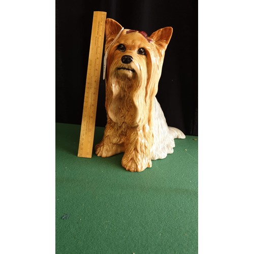 107 - Large Beswick Fireside Model Yorkie Dog Model No 2377