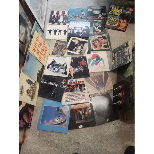 123A - Collection of quality records includes blondie , eagles ,grease etc.