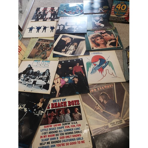 123A - Collection of quality records includes blondie , eagles ,grease etc.