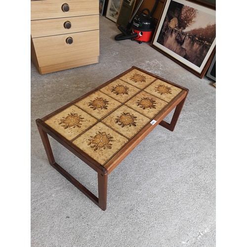 404 - Englender Retro Teak Coffee table with tile top.