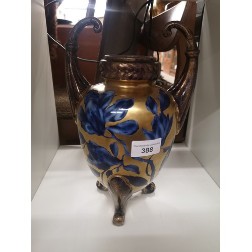 388 - Victorian porcelain vase in gilt design .af