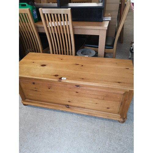 8a - Large pine blanket box .