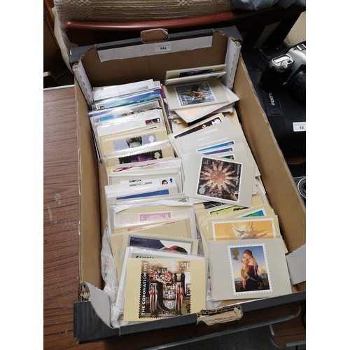 14A - Large box of stamp s etc .