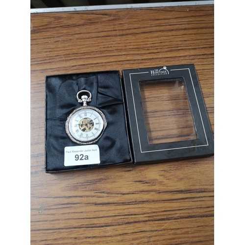 92a - Boxed heritage pocket watch .