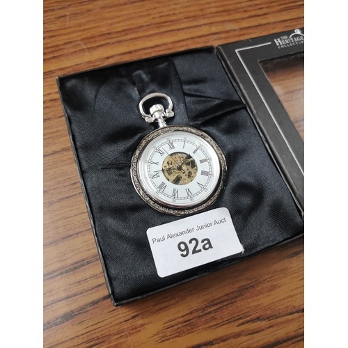 92a - Boxed heritage pocket watch .