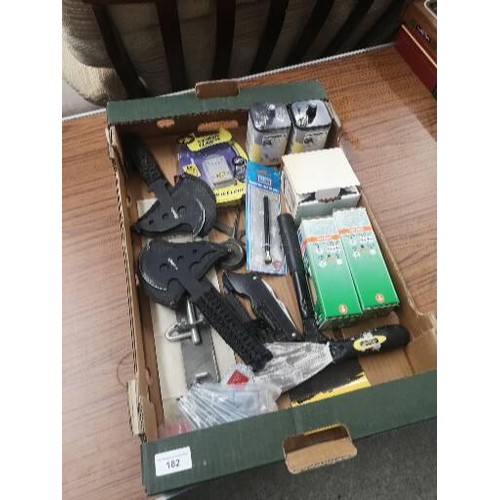 182 - Box of miscellaneous new items etc .