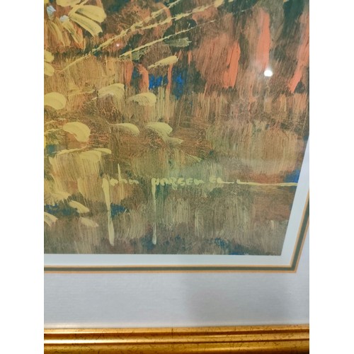 288 - Large countryside scene print in fitted frame signed John Parsenell. In fitted quality framing .