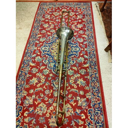 287 - Large old Trombone Contesting model improved a class prize awarded to j higham maker 50 erskine st m... 