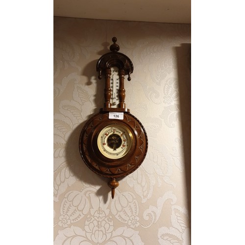 126 - Beautiful example of a  Antique barometer.