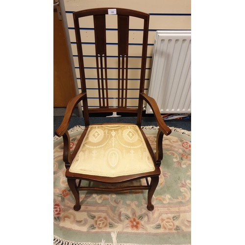 120 - Beautiful example of an Edwardian arm chair .