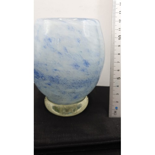 100g - Early Scottish glass  vase possibly  Monart unmarked .