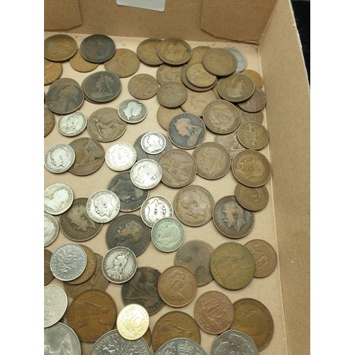 134 - Lot 134 large selection of British coins including silver shillings  sixpence ect.