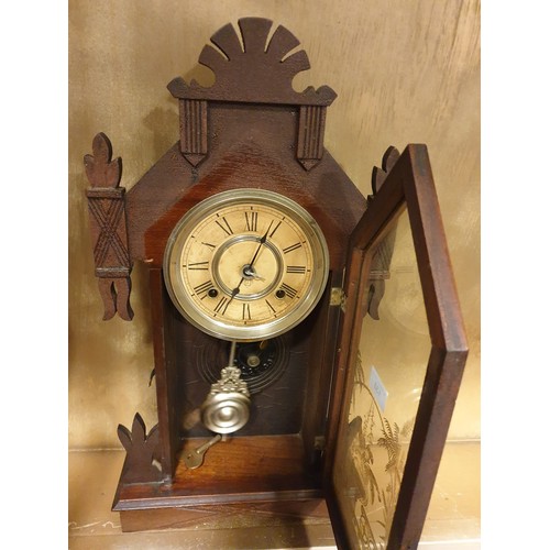 138 - Large antique ginger bread clock .