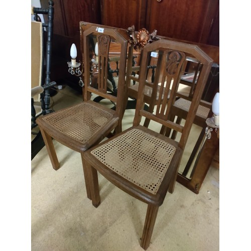 360 - Pair of Victorian rattan uphostered chairs .