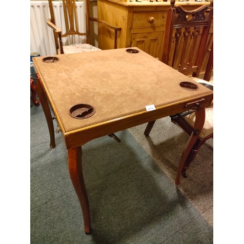 201A - A Quality early gaming table with pull out score cards etc .