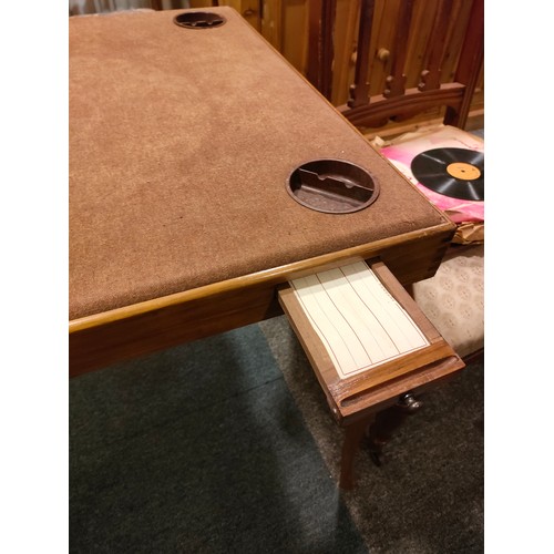 201A - A Quality early gaming table with pull out score cards etc .