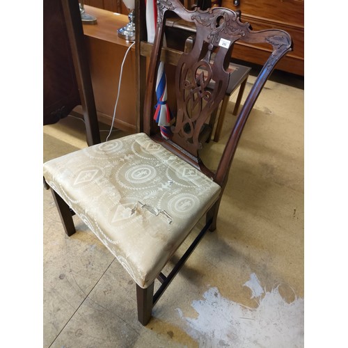 250 - Georgian Chippendale style chair .