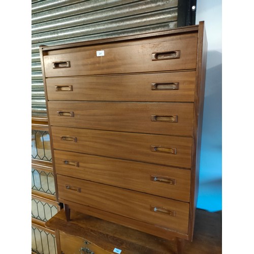 241 - White and newton ltd mid century 6 drawer chest in very good condition .