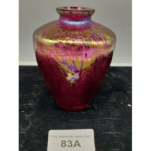 83A - Royal brierley studio iridescent vase.