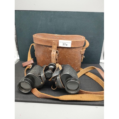 37a - Wray of London set of binoculars with case.