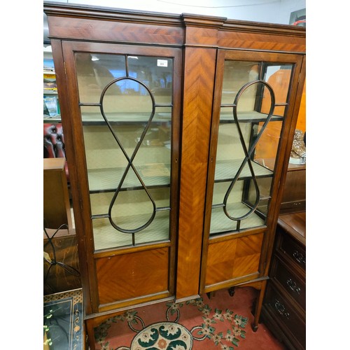 351a - Edwardian Display cabinet.