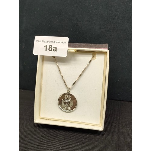 18a - Silver chalice pendant with silver quality chain .