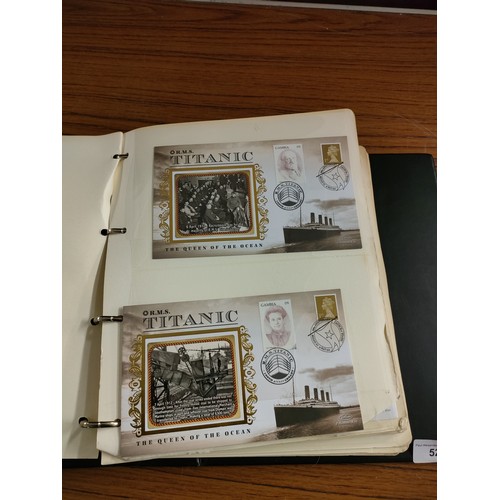 52 - Large album of titanic first day covers .