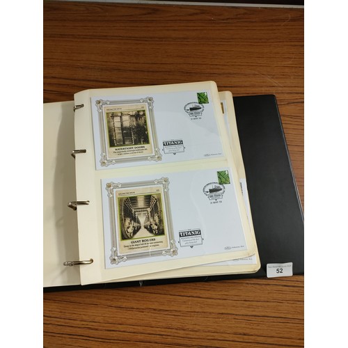 52 - Large album of titanic first day covers .