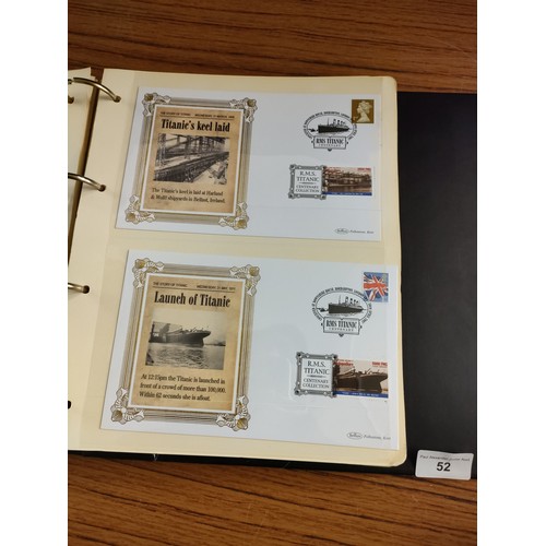 52 - Large album of titanic first day covers .