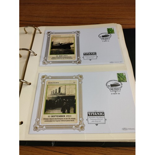 52 - Large album of titanic first day covers .