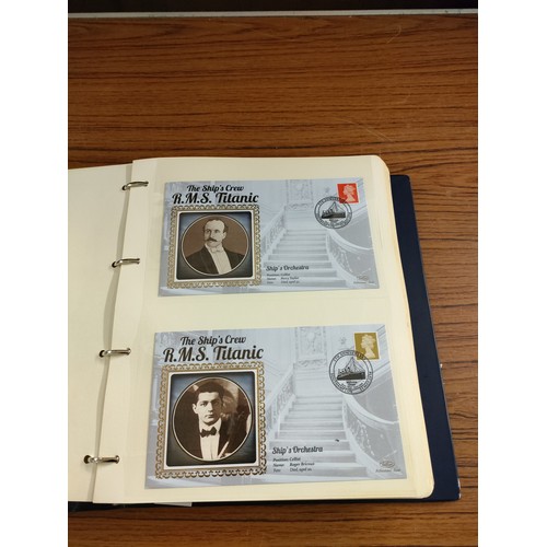 54 - Large album of 1st day titanic cover 31 pages .