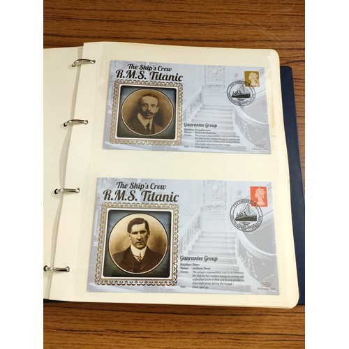 54 - Large album of 1st day titanic cover 31 pages .