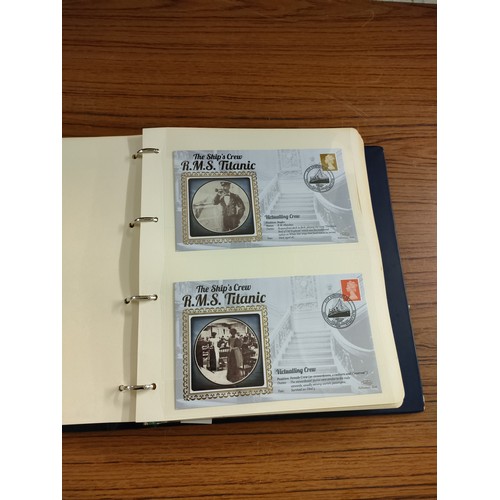 54 - Large album of 1st day titanic cover 31 pages .