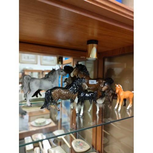 549 - Collection of beswick horses etc . Af .